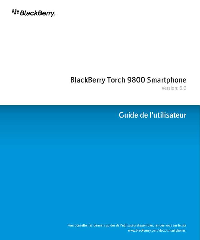 Guide utilisation BLACKBERRY TORCH 9800  de la marque BLACKBERRY