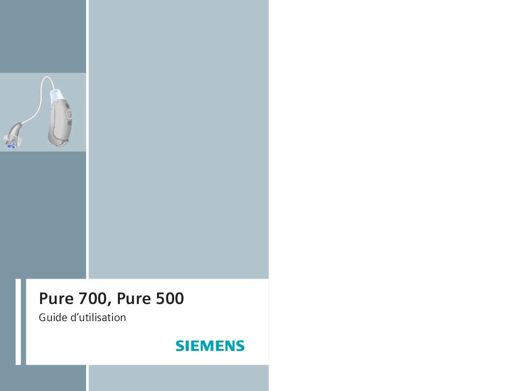 Guide utilisation  SIEMENS PURE 500  de la marque SIEMENS