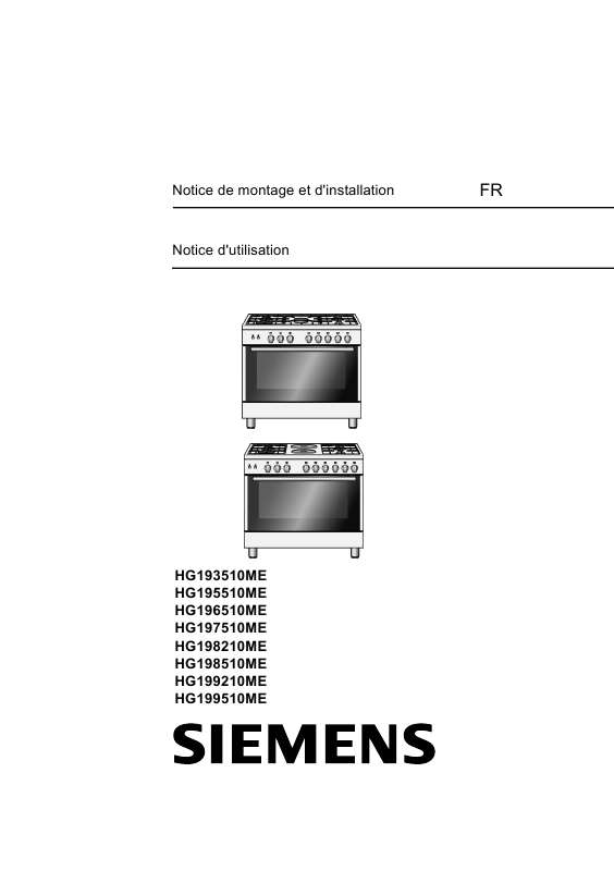 Guide utilisation  SIEMENS HG198210ME  de la marque SIEMENS