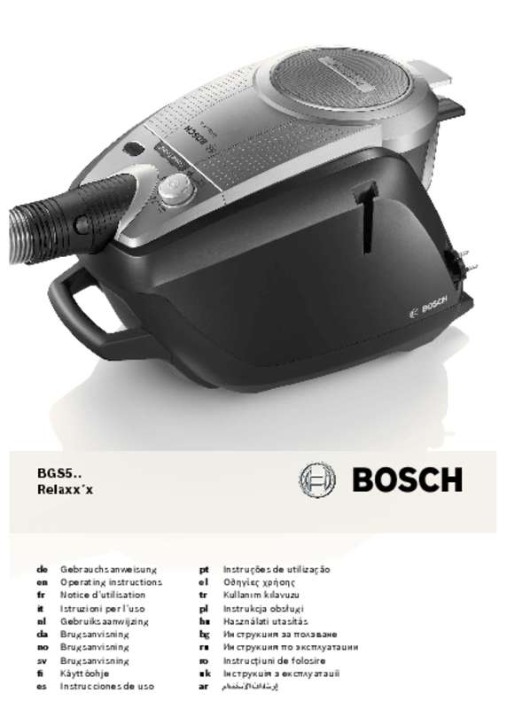 Guide utilisation BOSCH BGS5Z001 ZOO'O PROANIMAL de la marque BOSCH