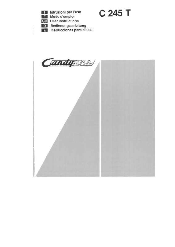 Guide utilisation  CANDY C 245 T  de la marque CANDY