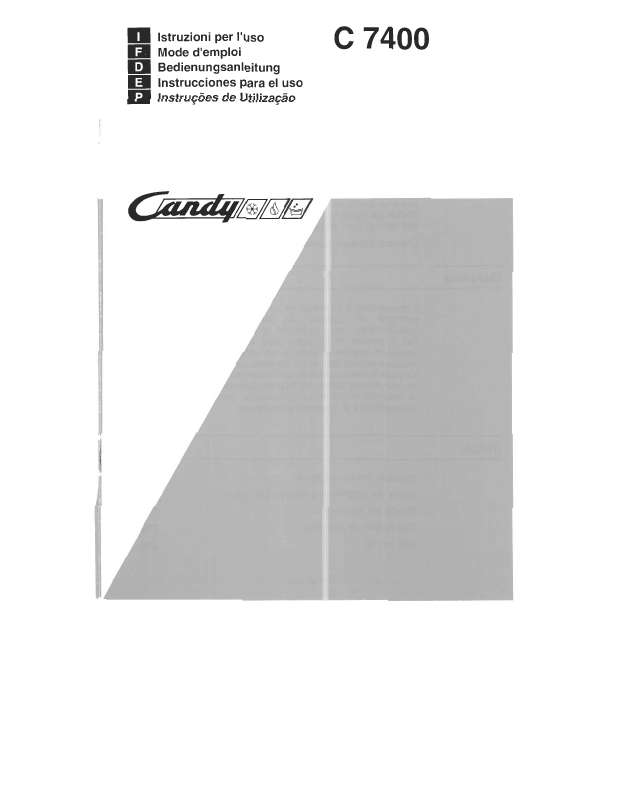 Guide utilisation  CANDY C 7400  de la marque CANDY