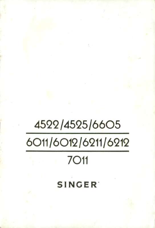 Guide utilisation SINGER 4522  de la marque SINGER