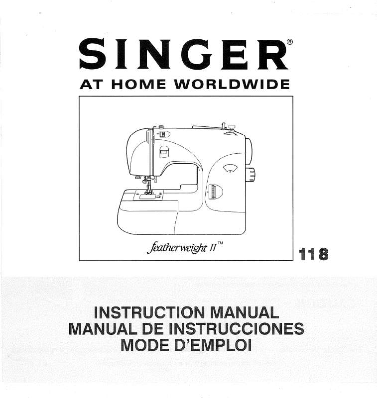 Guide utilisation SINGER FEATHERWEIGHT II 118  de la marque SINGER