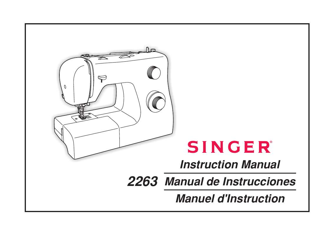Guide utilisation SINGER 2263  de la marque SINGER