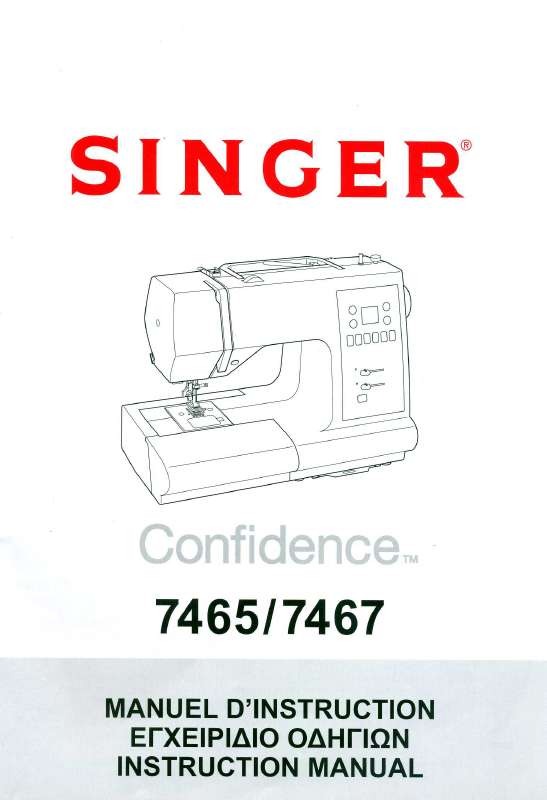 Guide utilisation SINGER CONFIDENCE 7465  de la marque SINGER