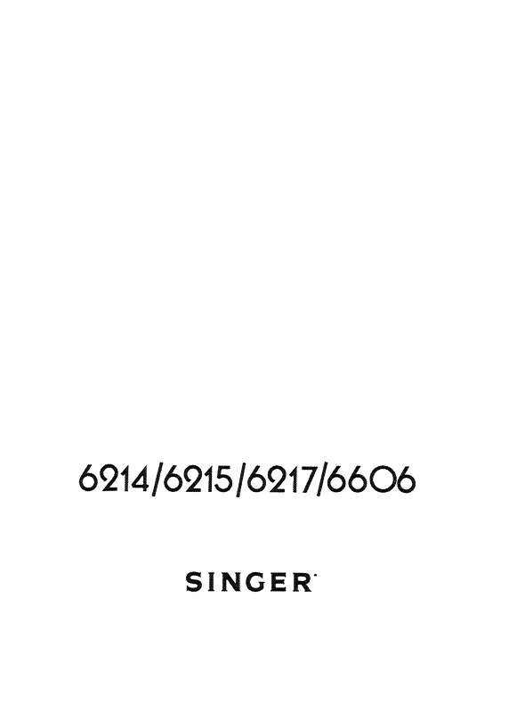 Guide utilisation SINGER 6215  de la marque SINGER