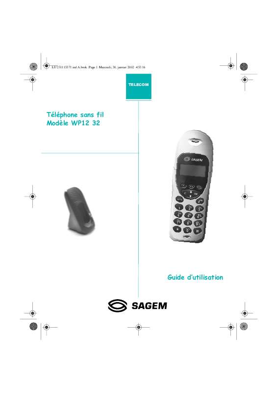 Guide utilisation  SAGEM WP12 32  de la marque SAGEM