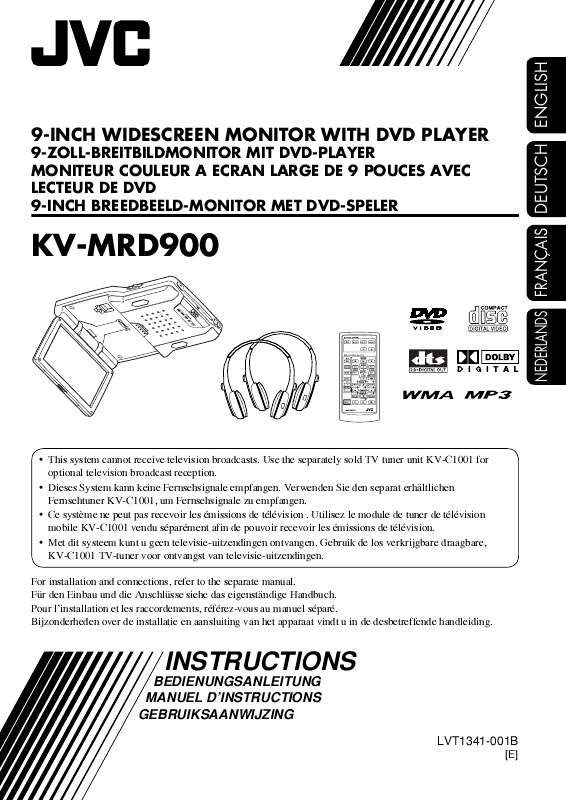 Guide utilisation  JVC KV-MRD900  de la marque JVC