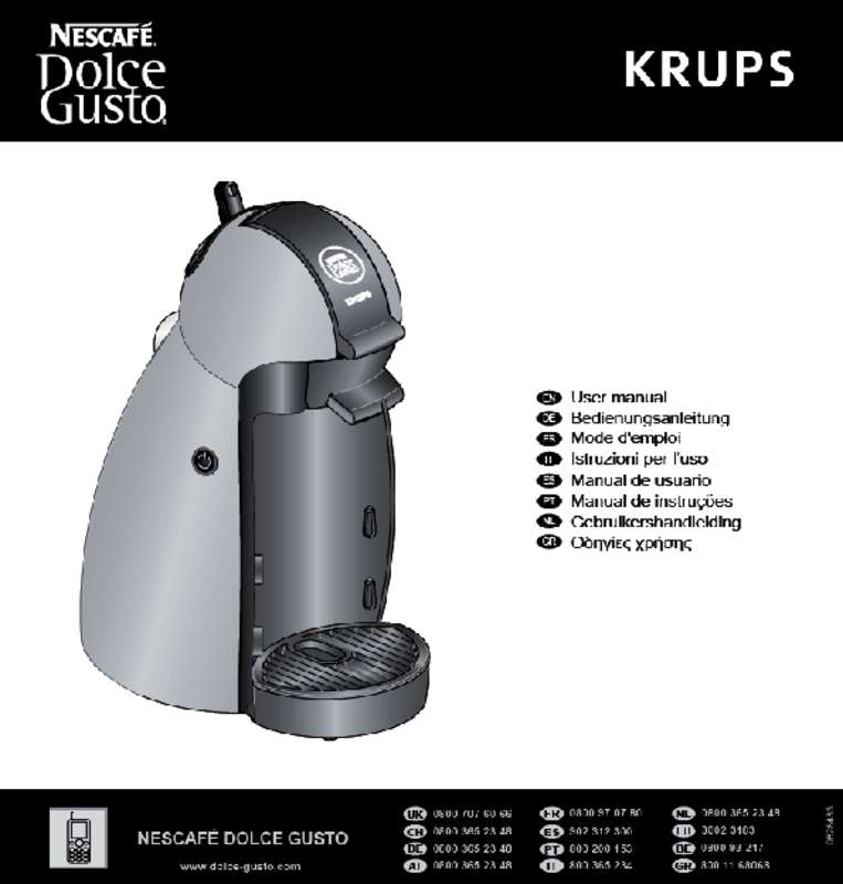 Mode d'emploi Krups Nescafe Dolce Gusto KP2000 (Français - 32 des pages)
