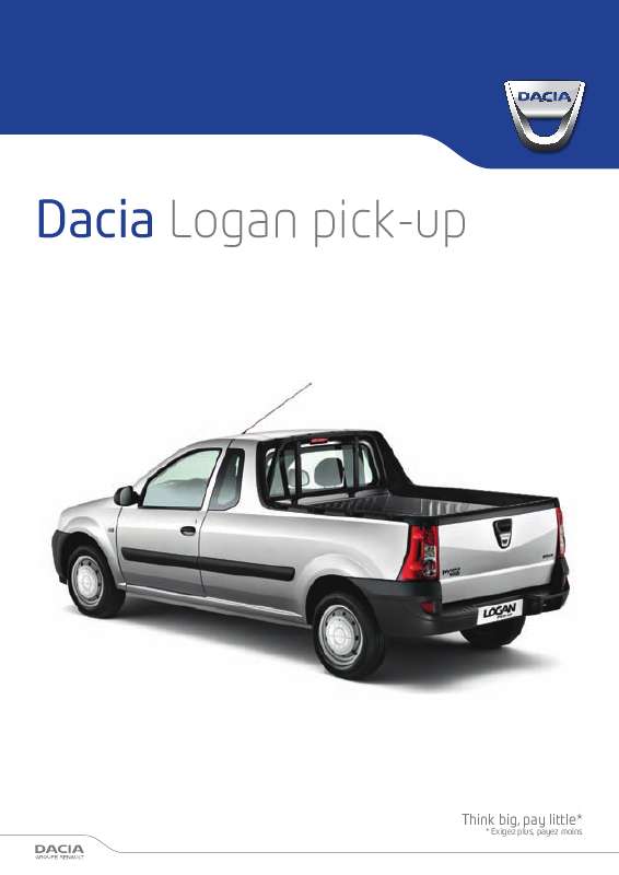 Guide utilisation DACIA LOGAN PICK-UP  de la marque DACIA