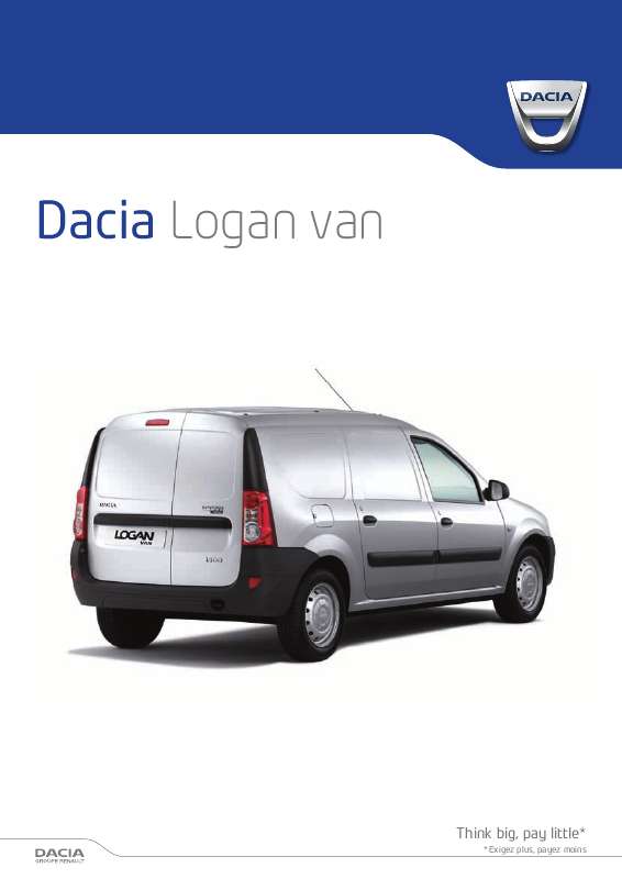 Guide utilisation DACIA LOGAN VAN  de la marque DACIA