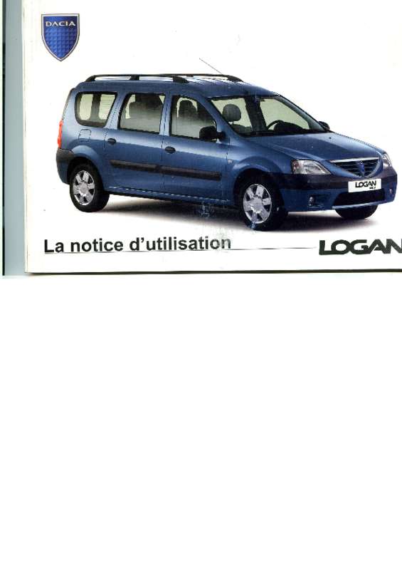 Guide utilisation DACIA LOGAN VAN NO LIMIT 2009  de la marque DACIA