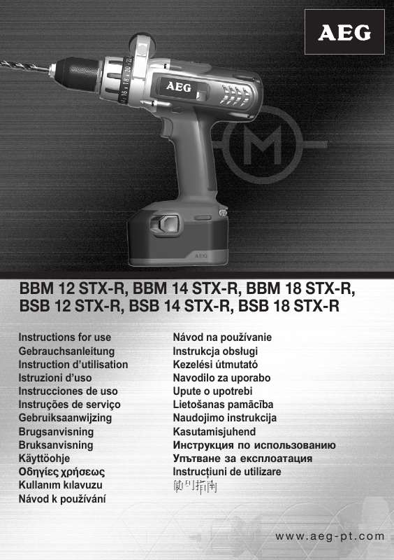 Guide utilisation  AEG BSB 18 STX-R  de la marque AEG