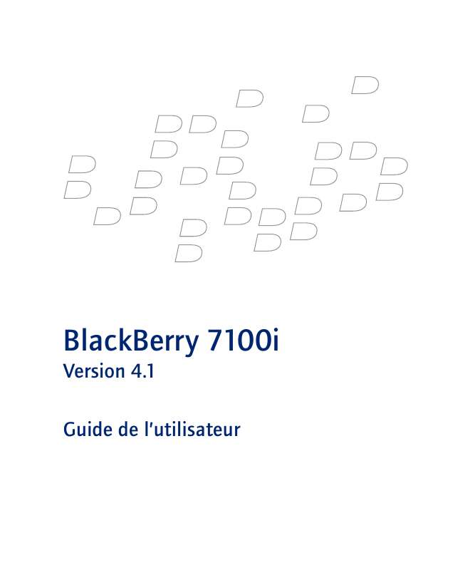 Guide utilisation BLACKBERRY 7100I  de la marque BLACKBERRY