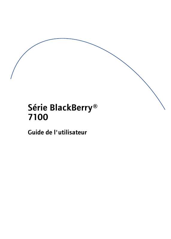 Guide utilisation BLACKBERRY 7100  de la marque BLACKBERRY
