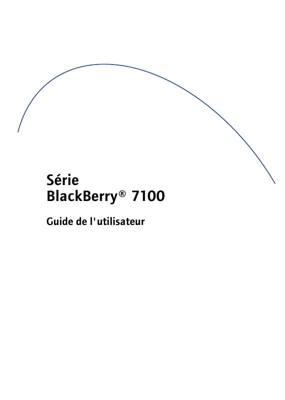 Guide utilisation BLACKBERRY 7100V  de la marque BLACKBERRY