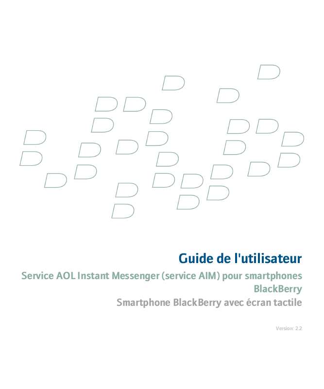 Guide utilisation BLACKBERRY AOL INSTANT MESSENGER SERVICE FOR SMARTPHONES  de la marque BLACKBERRY