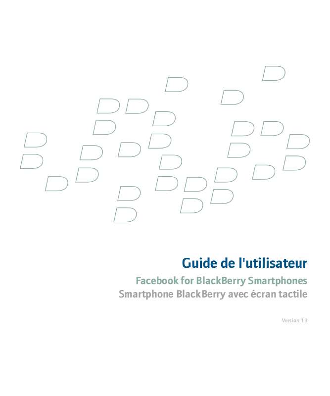 Guide utilisation BLACKBERRY FACEBOOK FOR SMARTPHONES  de la marque BLACKBERRY