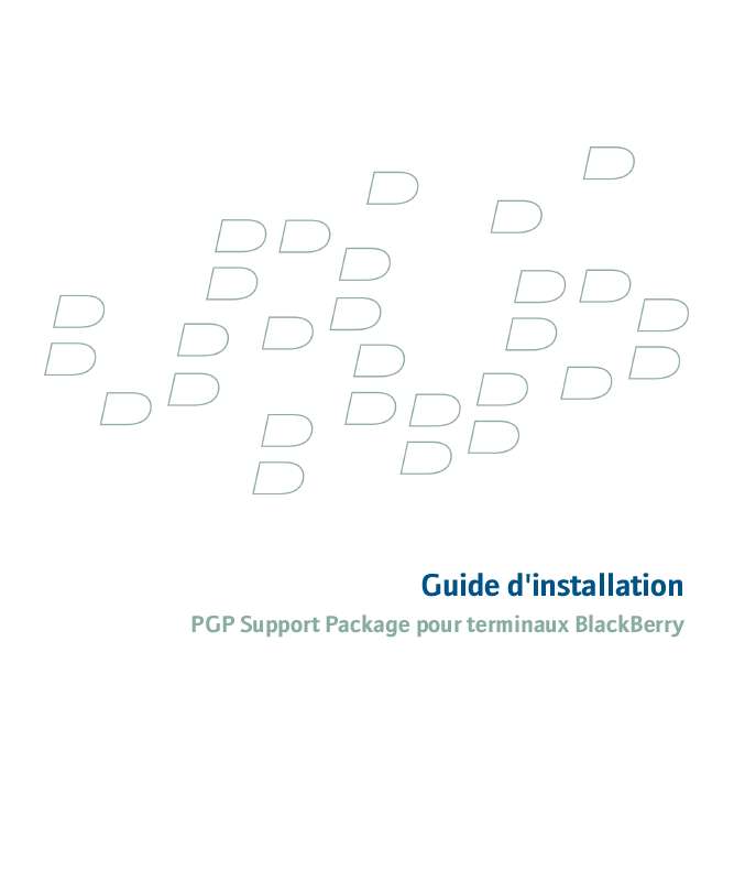 Guide utilisation BLACKBERRY PGP SUPPORT PACKAGE FOR SMARTPHONES  de la marque BLACKBERRY