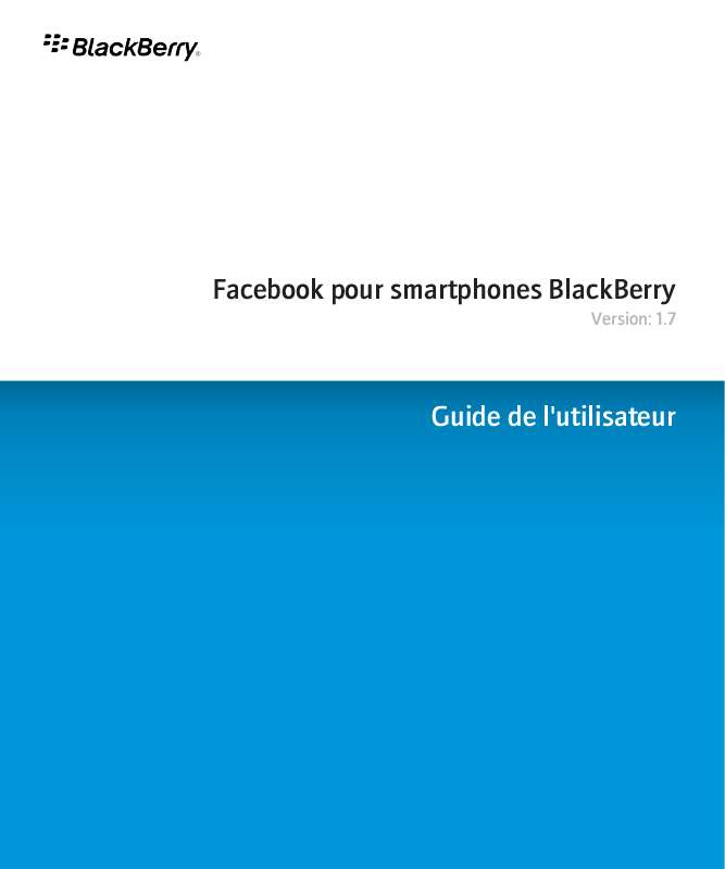 Guide utilisation BLACKBERRY FACEBOOK  de la marque BLACKBERRY