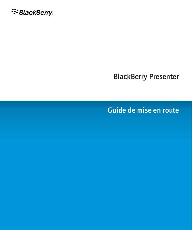 Guide utilisation BLACKBERRY PRESENTER  de la marque BLACKBERRY
