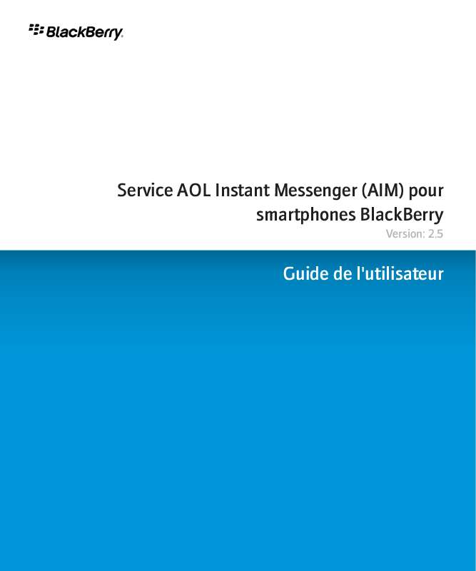 Guide utilisation BLACKBERRY SERVICE AOL INSTANT MESSENGER  de la marque BLACKBERRY