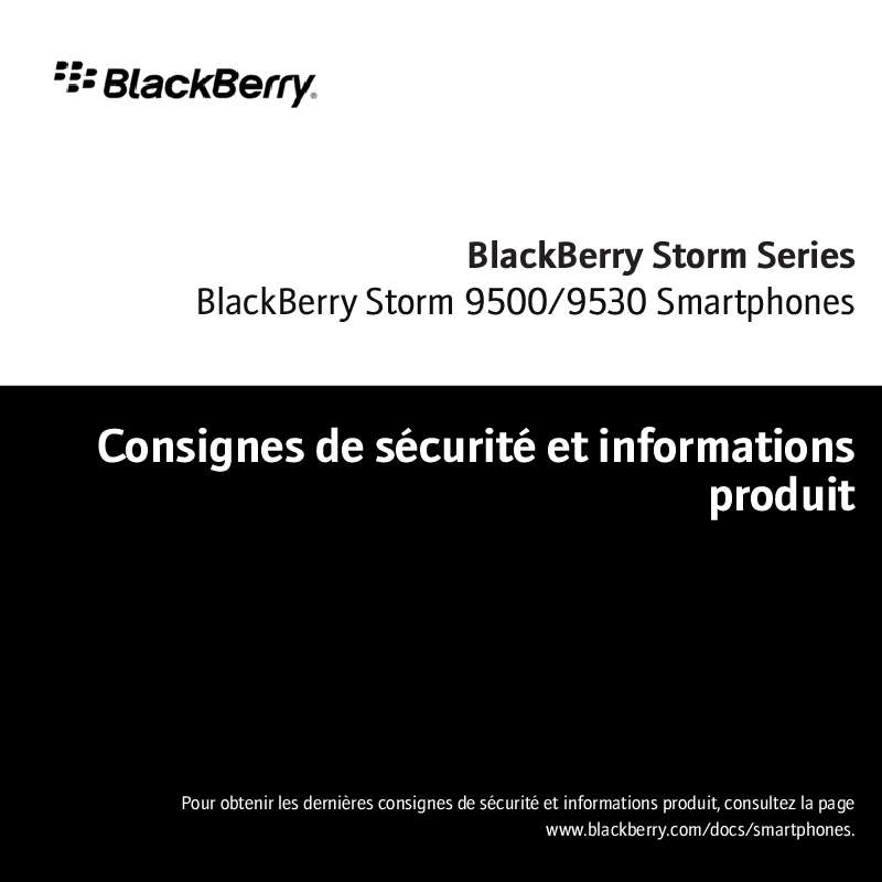 Guide utilisation BLACKBERRY STORM2 9500  de la marque BLACKBERRY
