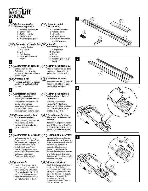 Guide utilisation  CHAMBERLAIN 808EML  de la marque CHAMBERLAIN