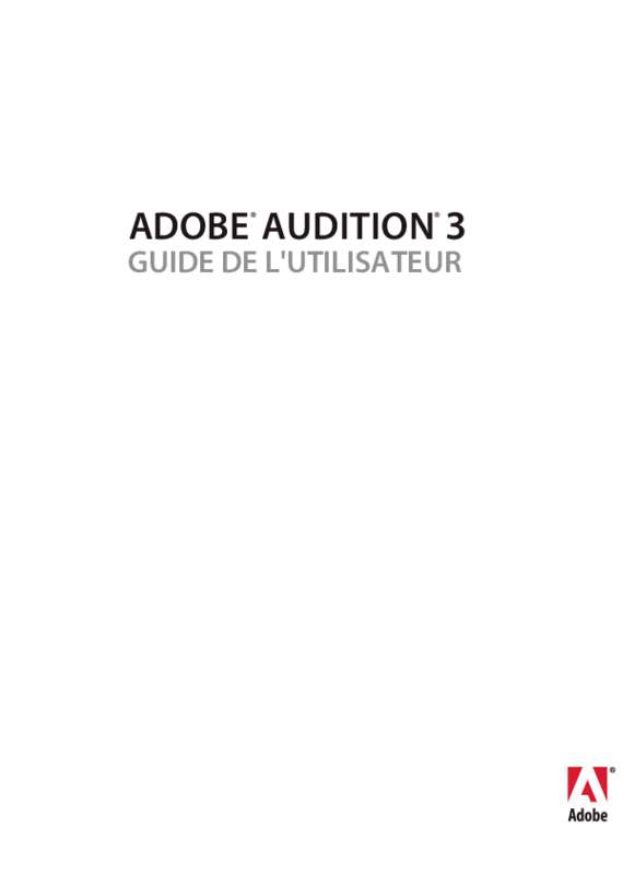 Guide utilisation ADOBE AUDITION 3  de la marque ADOBE