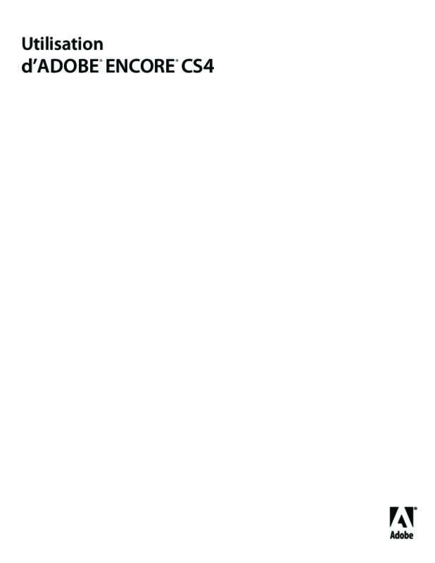 Guide utilisation ADOBE ENCORE CS4  de la marque ADOBE