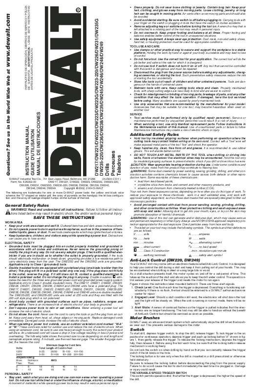 Guide utilisation  DEWALT DWD210G  de la marque DEWALT