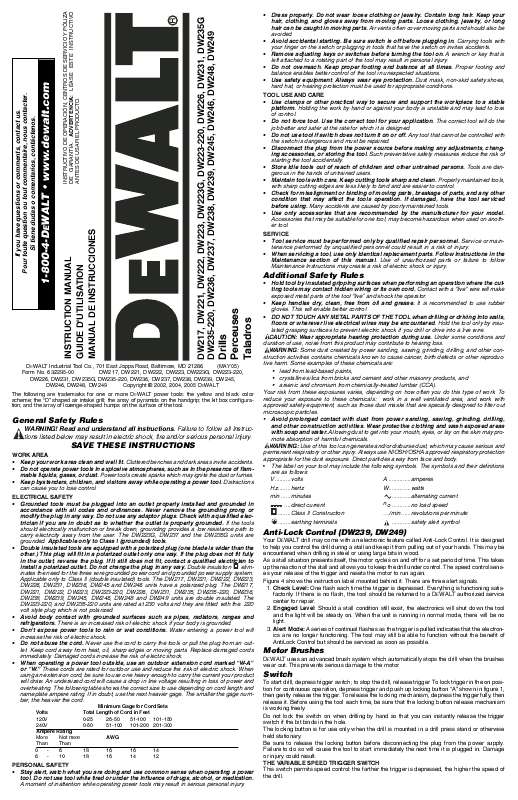 Guide utilisation  DEWALT DWD215G  de la marque DEWALT