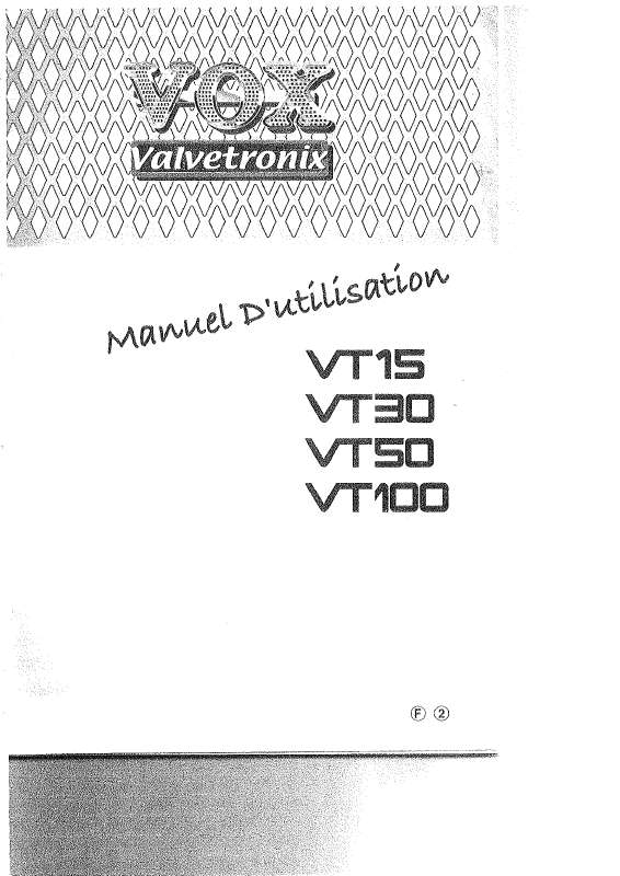 Guide utilisation  VOX VT100  de la marque VOX