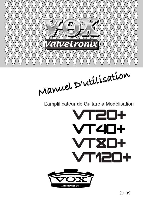 Guide utilisation  VOX VT120+  de la marque VOX
