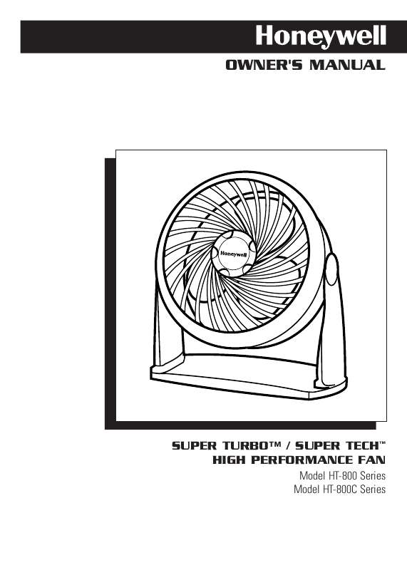 Guide utilisation HONEYWELL HIGH PERFORMANCE FAN  de la marque HONEYWELL