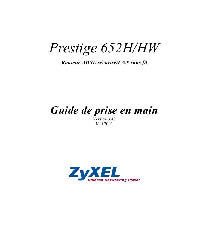 Guide utilisation ZYXEL PRESTIGE 652H  de la marque ZYXEL