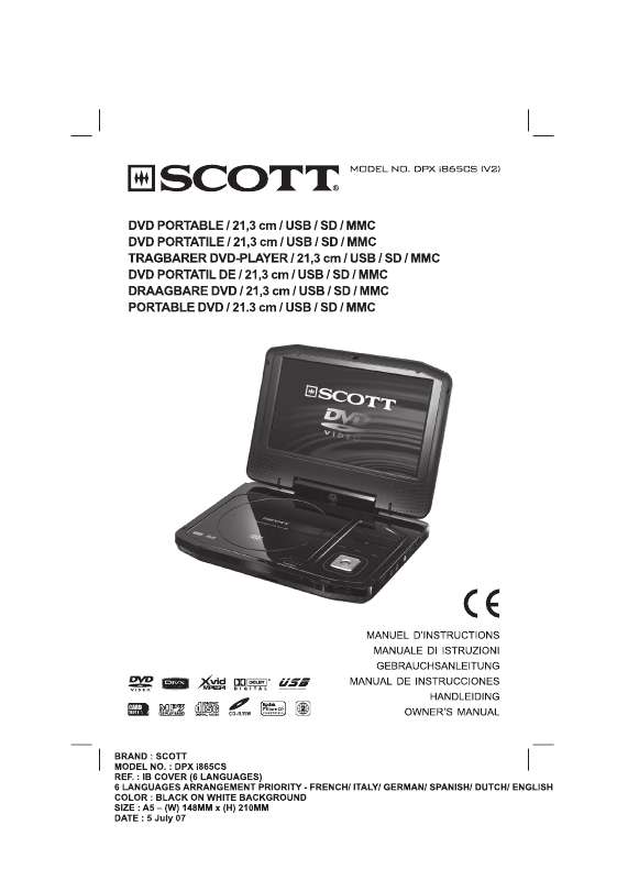 Lecteur dvd portable Scott