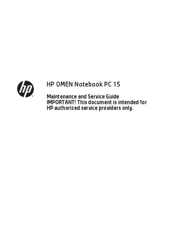 Guide utilisation HP OMEN 15-AX202NF  de la marque HP