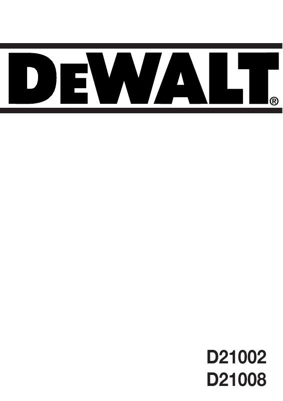 Guide utilisation DEWALT D21002  de la marque DEWALT