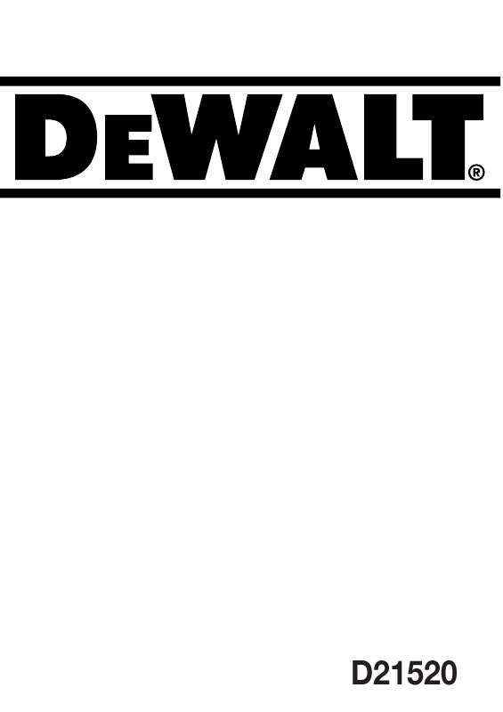 Guide utilisation DEWALT D21520  de la marque DEWALT