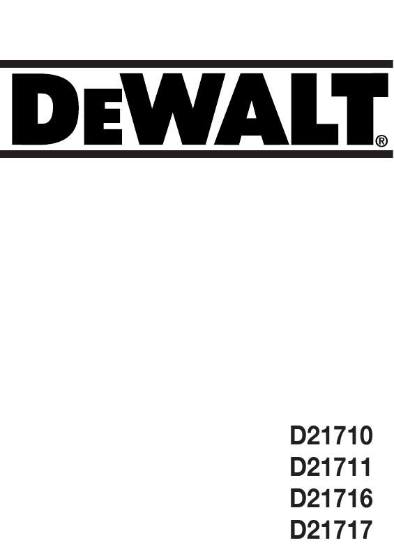 Guide utilisation DEWALT D21717K  de la marque DEWALT