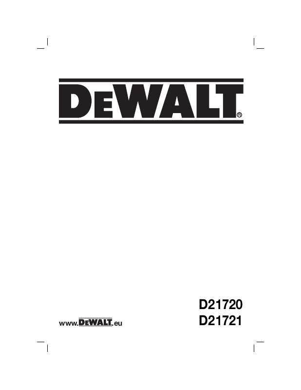Guide utilisation DEWALT D21721K  de la marque DEWALT