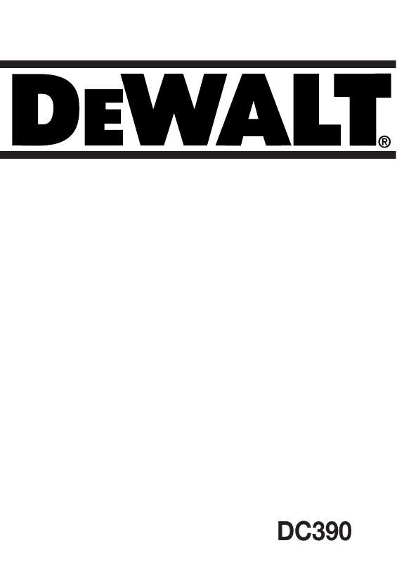 Guide utilisation DEWALT DC390KB  de la marque DEWALT