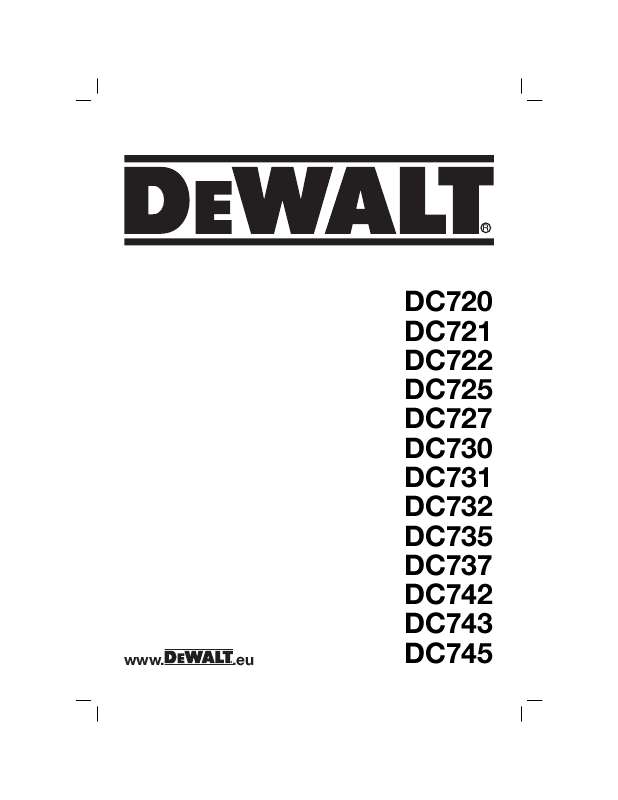 Guide utilisation DEWALT DC721KA  de la marque DEWALT