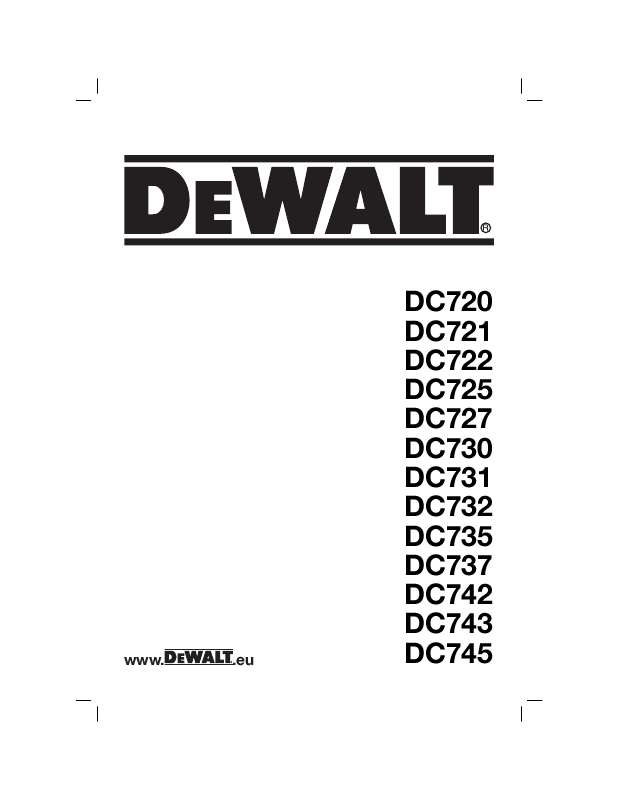 Guide utilisation DEWALT DC727KA  de la marque DEWALT