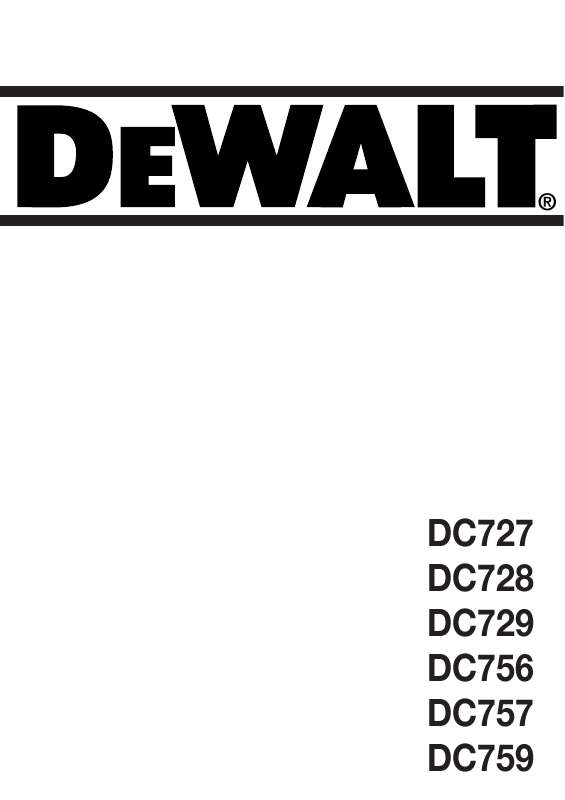 Guide utilisation DEWALT DC728KA  de la marque DEWALT
