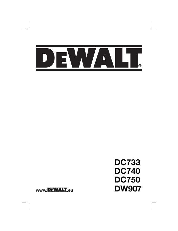 Guide utilisation DEWALT DC740KA  de la marque DEWALT