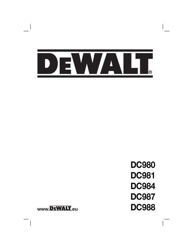 Guide utilisation DEWALT DC984KA  de la marque DEWALT