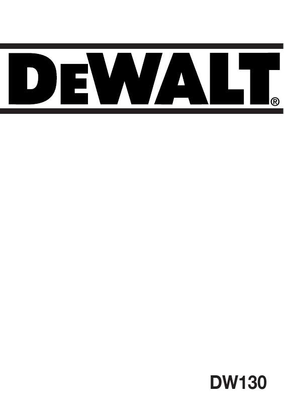 Guide utilisation DEWALT DW130V  de la marque DEWALT